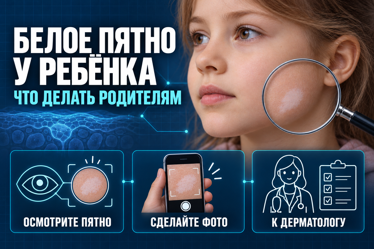 Белое пятно у ребёнка: что делать родителям